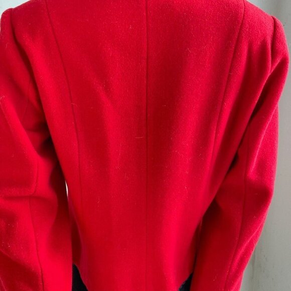 Vintage Suttles & Seawinds Red Wool Cropped Blazer  S - Picture 6 of 7